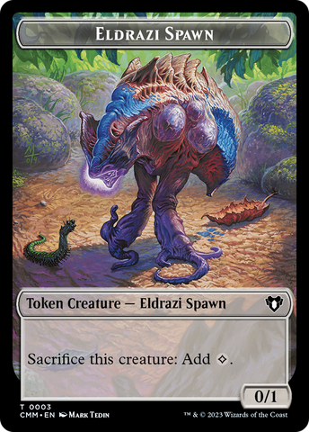 Eldrazi Spawn // Construct (0042) Double-Sided Token [Commander Masters Tokens]