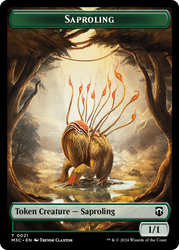 Tarmogoyf // Saproling Double-Sided Token [Modern Horizons 3 Commander Tokens]