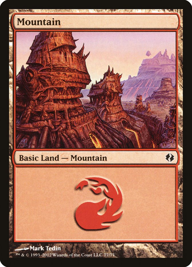 Mountain (77) [Duel Decks: Venser vs. Koth]