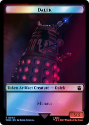 Dalek // Food (0057) Double-Sided Token (Surge Foil) [Doctor Who Tokens]