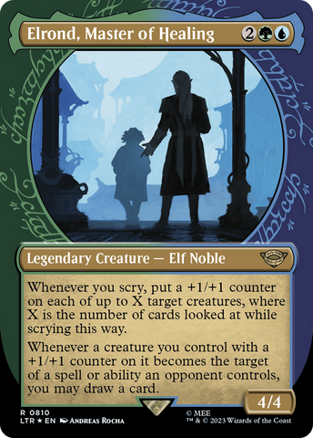 Elrond, Master of Healing (Showcase) (Surge Foil) [The Lord of the Rings: Tales of Middle-Earth]