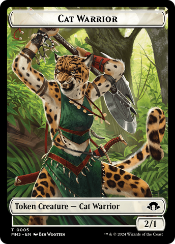 Phyrexian Germ // Cat Warrior Double-Sided Token [Modern Horizons 3 Tokens]