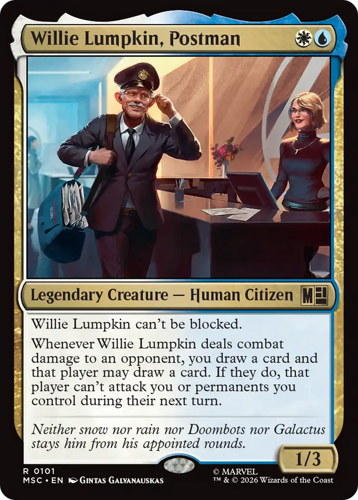 Willie Lumpkin, Postman (Surge Foil) [Marvel Super Heroes Commander]