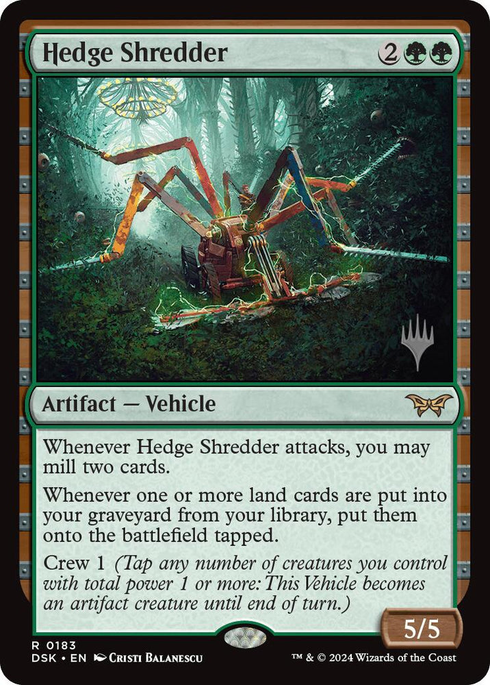 Hedge Shredder (Promo Pack) [Duskmourn: House of Horror Promos]