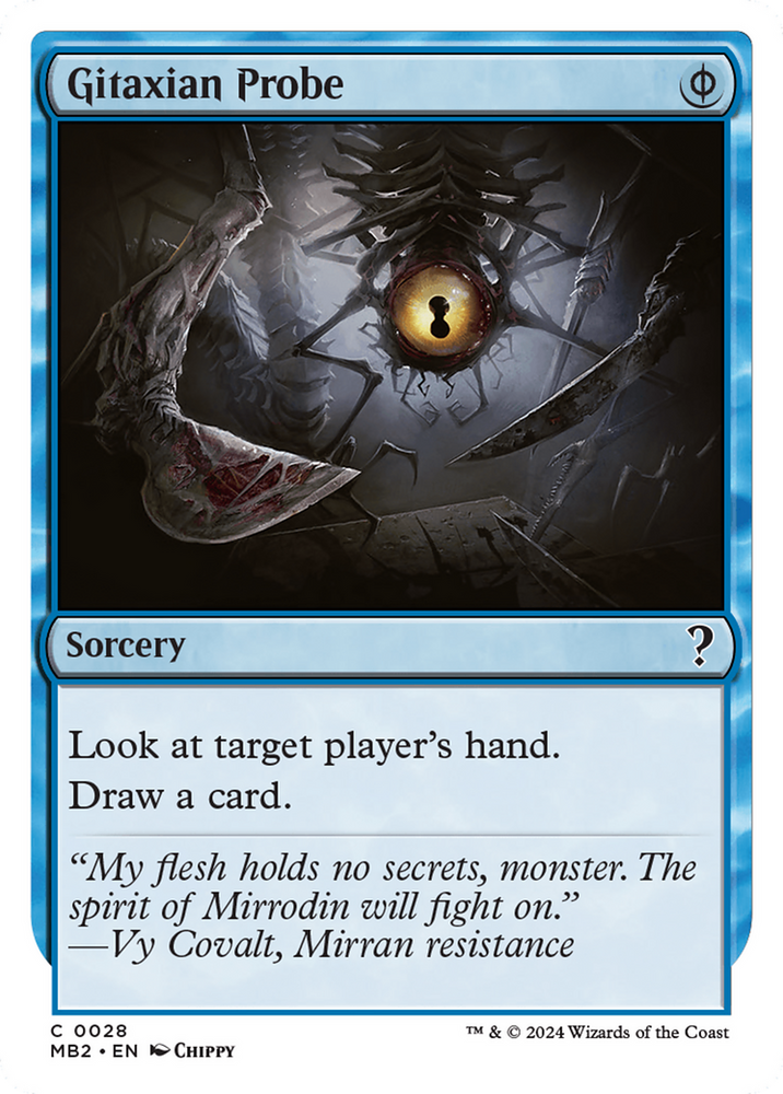 Gitaxian Probe (White Border) [Mystery Booster 2]