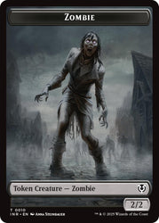 Zombie (0010) // Blood Double-Sided Token [Innistrad Remastered Tokens]