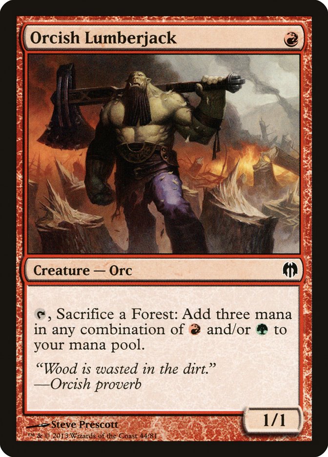 Orcish Lumberjack [Duel Decks: Heroes vs. Monsters]