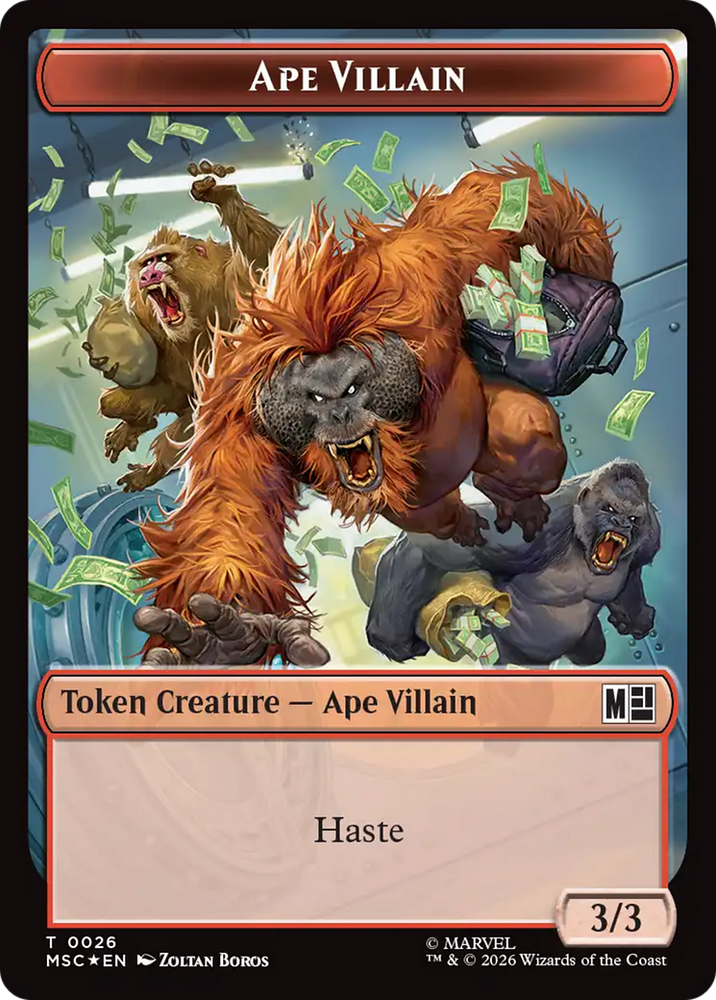 Copy (017) // Ape Villain (026) Double-Sided Token (Surge Foil) [Marvel Super Heroes Commander Tokens]