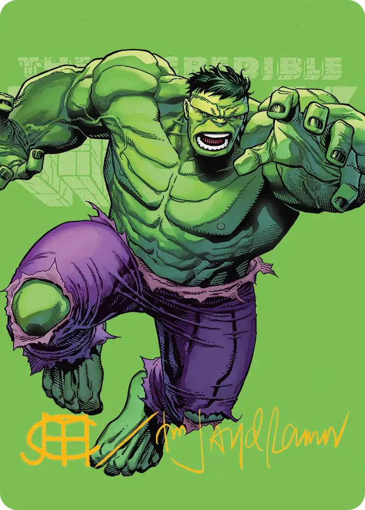 The Incredible Hulk Art Card (Gold-Stamped Signature) [Marvel Super Heroes Art Series]