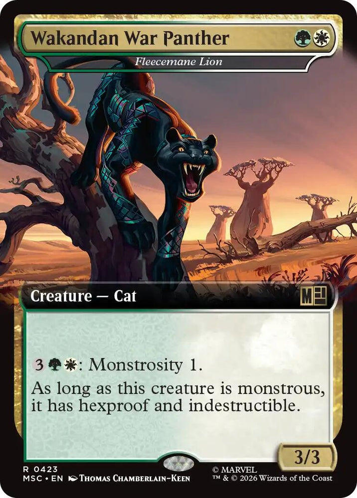 Wakandan War Panther - Fleecemane Lion (Extended Art) [Marvel Super Heroes Commander]