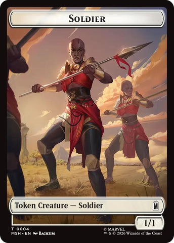 Soldier // Copy Double-Sided Token [Marvel Super Heroes Commander Tokens]