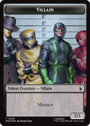 Villain // Robot Villain Double-Sided Token (025//026) (Surge Foil) [Marvel Super Heroes Tokens]
