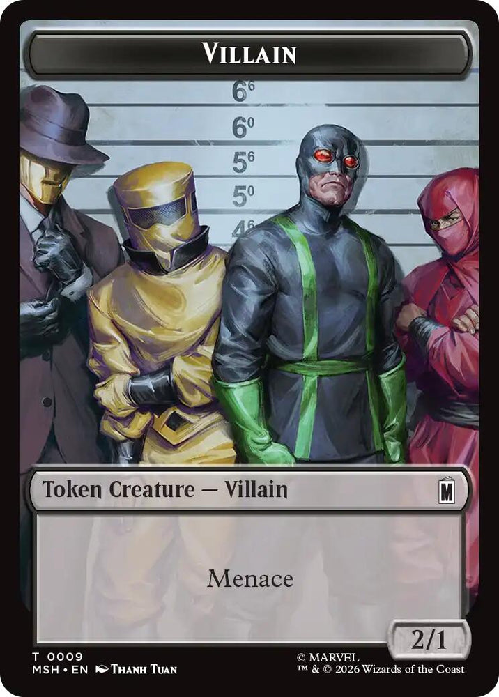 Villain // Robot Villain Double-Sided Token (009//020) [Marvel Super Heroes Tokens]