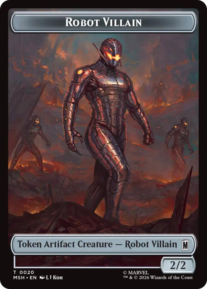 Villain // Robot Villain Double-Sided Token (009//020) [Marvel Super Heroes Tokens]