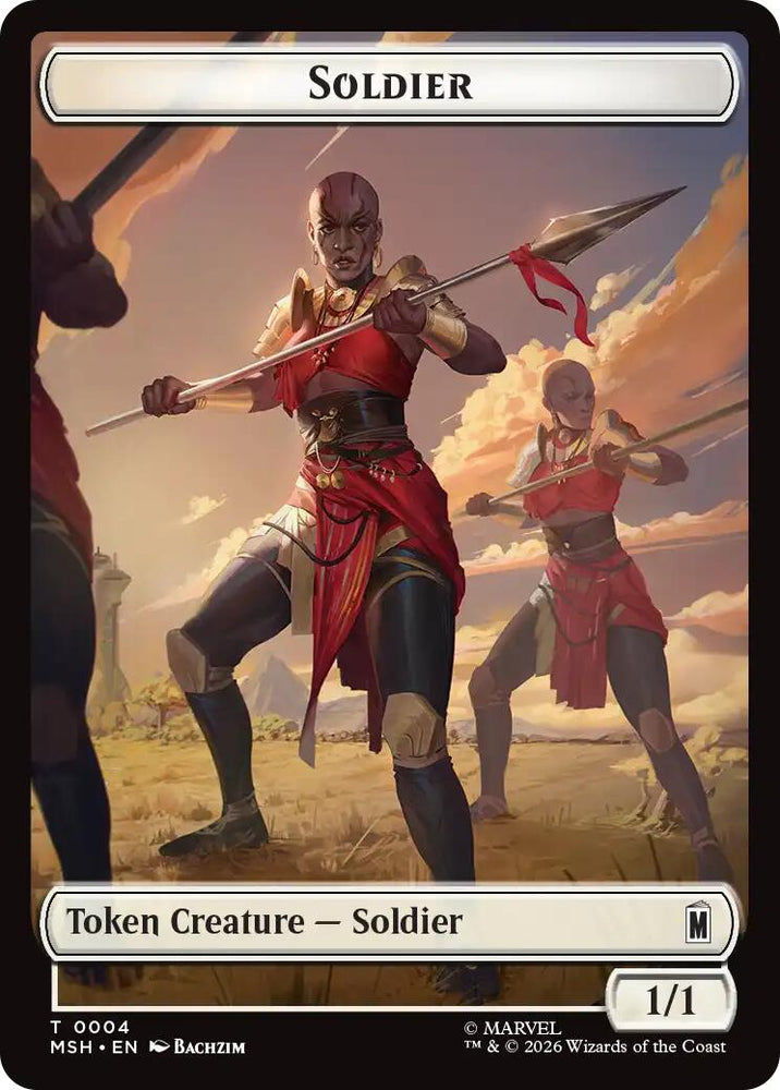 Soldier // Clue Double-Sided Token [Marvel Super Heroes Tokens]