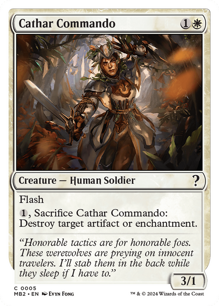 Cathar Commando (White Border) [Mystery Booster 2]