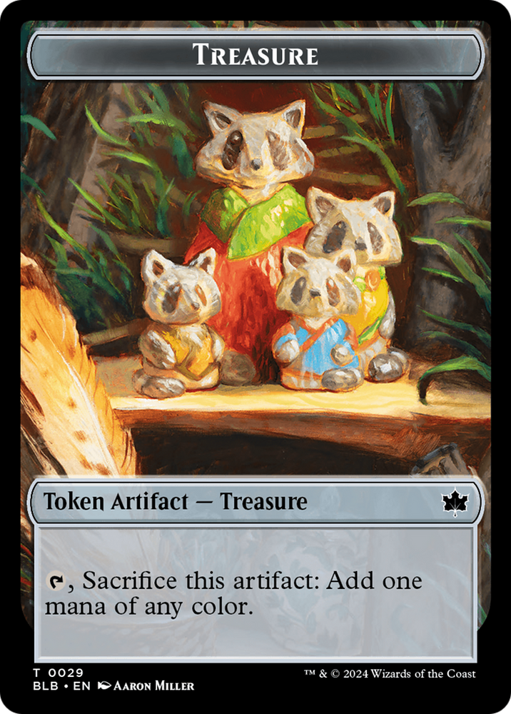 Squirrel // Treasure Double-Sided Token [Bloomburrow Tokens]