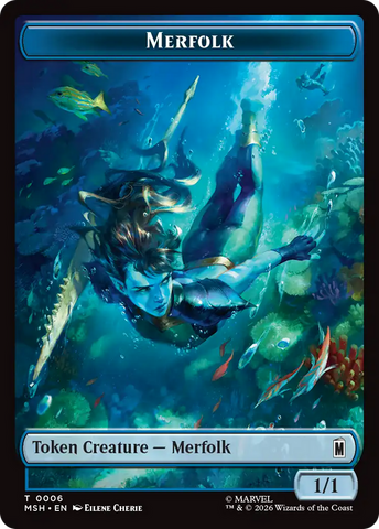 Council of Reeds (008) // Merfolk (006) Double-Sided Token [Marvel Super Heroes Commander Tokens]