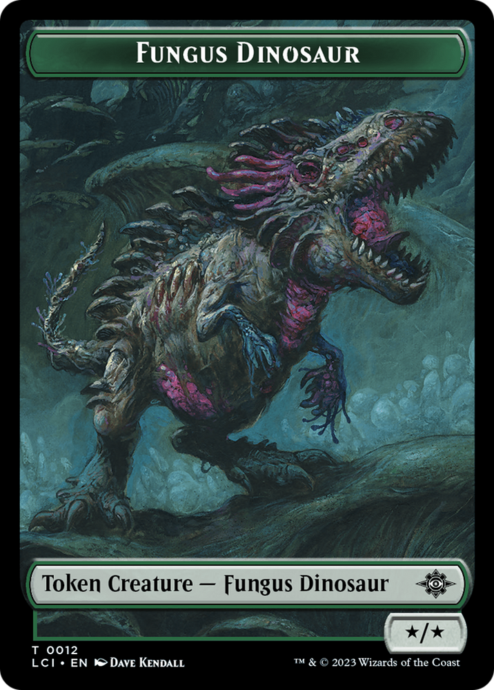 Fungus Dinosaur // Vampire Demon Double-Sided Token [The Lost Caverns of Ixalan Tokens]