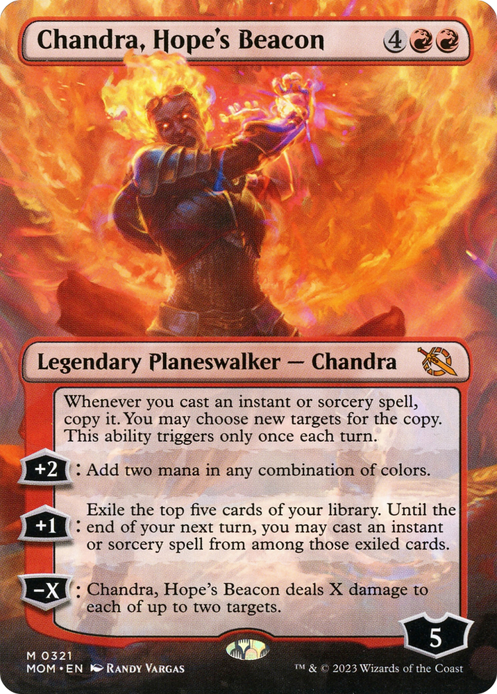 Chandra, Hope's Beacon (Borderless Alternate Art) [March of the Machine]