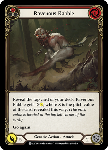 Ravenous Rabble (Red) [U-ARC191] Unlimited Rainbow Foil