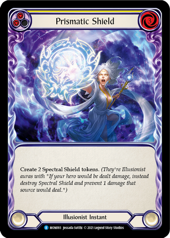 Prismatic Shield (Yellow) [MON093-RF] 1st Edition Rainbow Foil