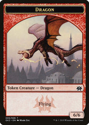 Dragon // Goblin Double-sided Token [Ravnica Allegiance: Guild Kits Tokens]