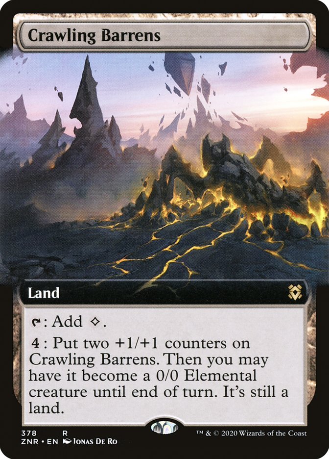 Crawling Barrens (Extended) [Zendikar Rising]