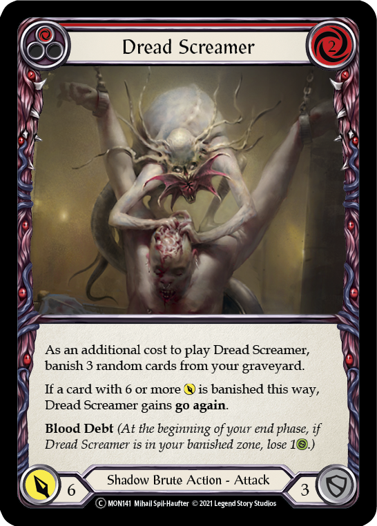 Dread Screamer (Red) [U-MON141-RF] Unlimited Rainbow Foil