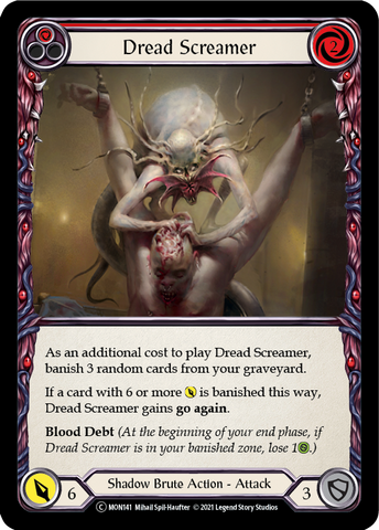 Dread Screamer (Red) [U-MON141-RF] Unlimited Rainbow Foil