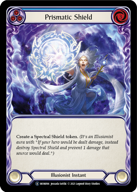 Prismatic Shield (Blue) [U-MON094-RF] Unlimited Rainbow Foil