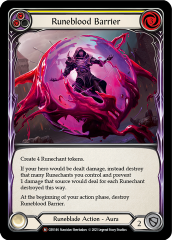 Runeblood Barrier [U-CRU144-RF] Unlimited Rainbow Foil