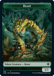 Beast // Beast Double-Sided Token [Starter Commander Decks]