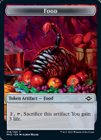 Crab Token // Food Token (18) [Modern Horizons 2 Tokens]