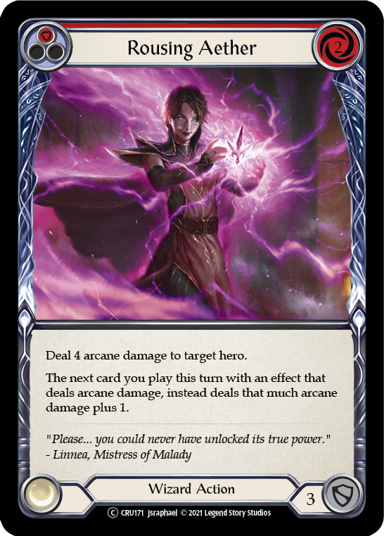 Rousing Aether (Red) [U-CRU171-RF] Unlimited Rainbow Foil