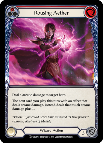 Rousing Aether (Red) [U-CRU171-RF] Unlimited Rainbow Foil