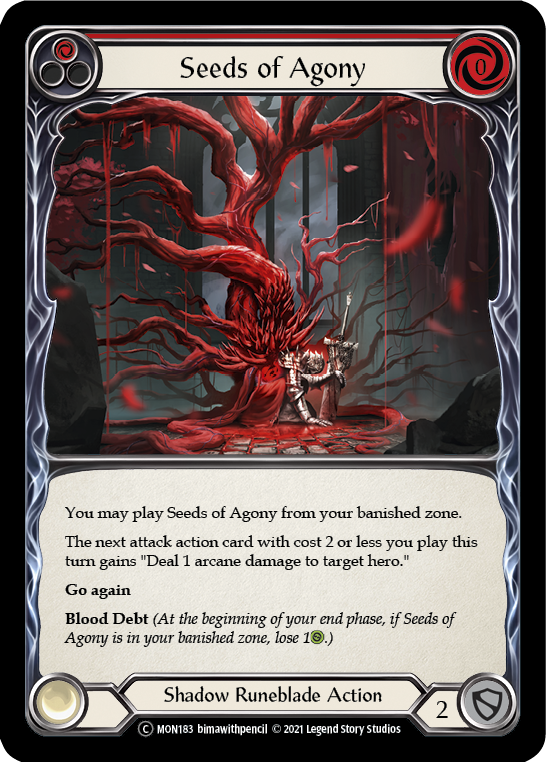 Seeds of Agony (Red) [U-MON183-RF] Unlimited Rainbow Foil