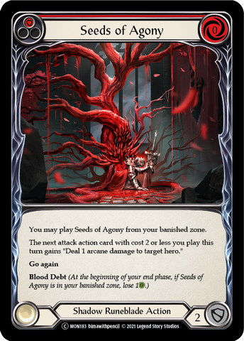 Seeds of Agony (Red) [U-MON183-RF] Unlimited Rainbow Foil