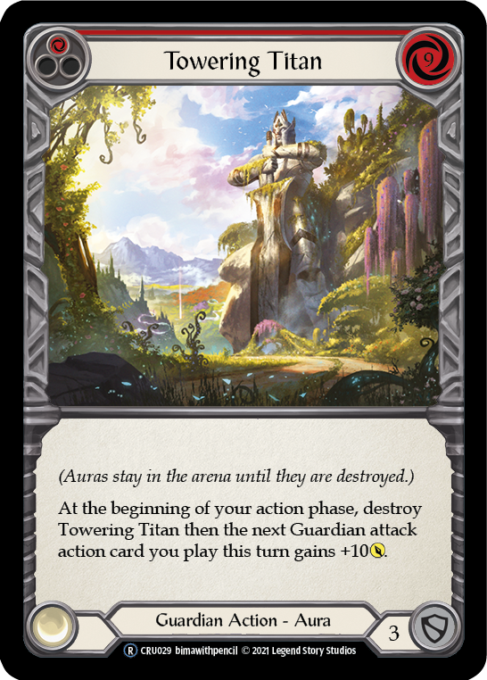 Towering Titan (Red) [U-CRU029-RF] Unlimited Rainbow Foil