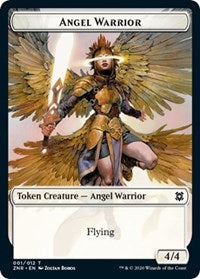 Angel Warrior // Hydra Double-sided Token [Zendikar Rising Tokens]