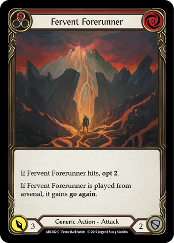 Fervent Forerunner (Red) [ARC182-C] 1st Edition Rainbow Foil