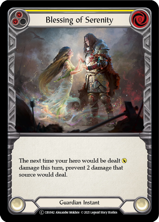 Blessing of Serenity (Yellow) [U-CRU042-RF] Unlimited Rainbow Foil