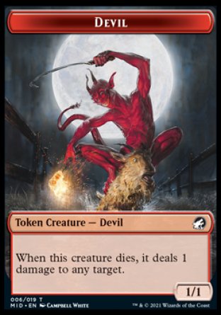 Spirit // Devil Double-sided Token [Innistrad: Midnight Hunt Tokens]