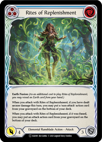 Rites of Replenishment (Blue) [U-ELE081] Unlimited Rainbow Foil