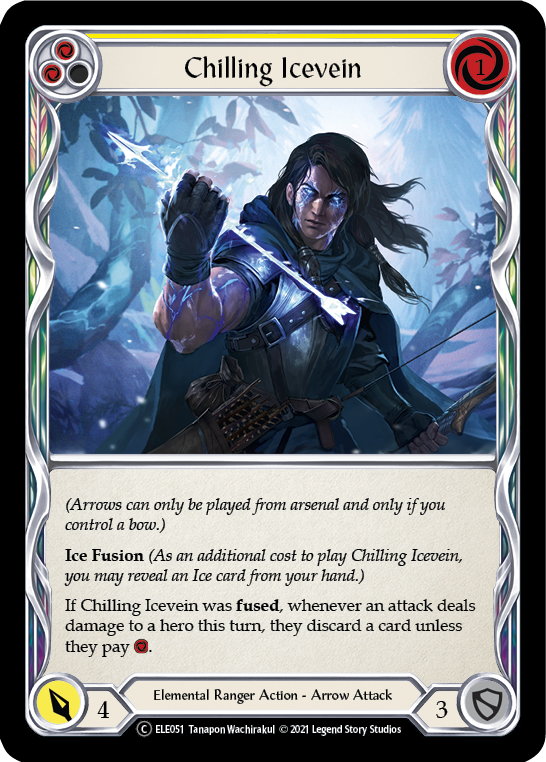 Chilling Icevein (Yellow) [U-ELE051] Unlimited Rainbow Foil