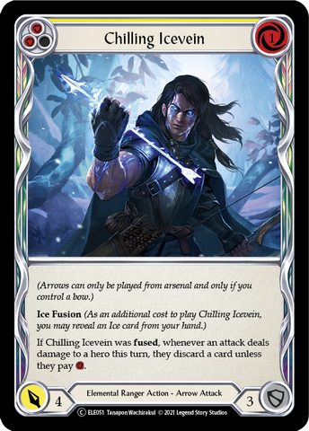 Chilling Icevein (Yellow) [U-ELE051] Unlimited Rainbow Foil