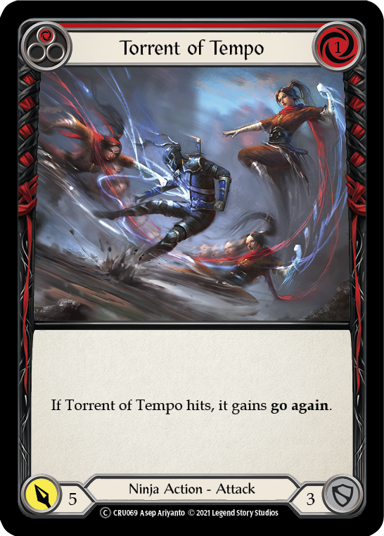 Torrent of Tempo (Red) [U-CRU069-RF] Unlimited Rainbow Foil