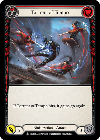 Torrent of Tempo (Red) [U-CRU069-RF] Unlimited Rainbow Foil