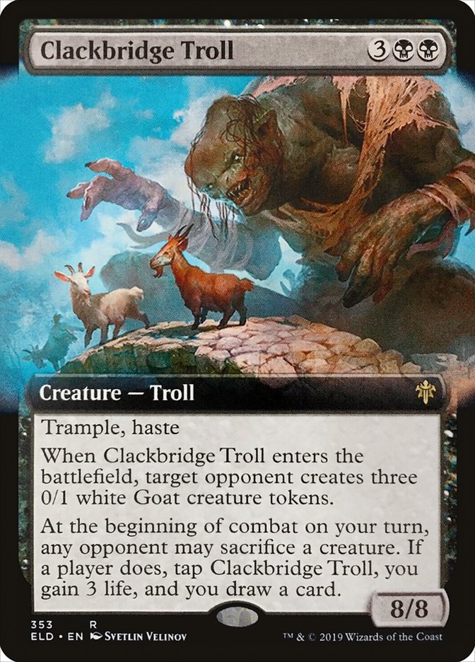 Clackbridge Troll (Extended) [Throne of Eldraine]