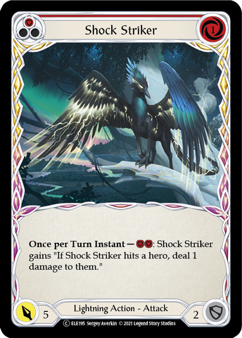 Shock Striker (Red) [U-ELE195] Unlimited Rainbow Foil